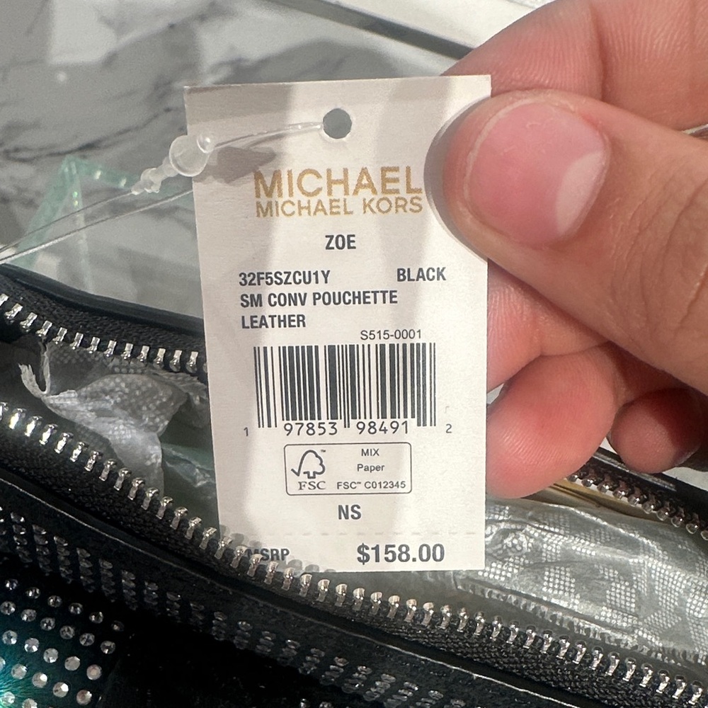 NWT Michael Kors Black sparkle Handbag - Picture 9 of 13